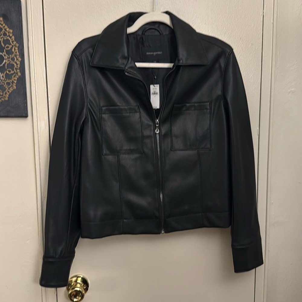 NWT black vegan leather jacket